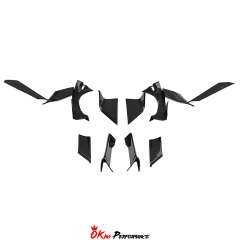OEM Style Dry Carbon Fiber Rear Side Air Intake Vents Trim Set (10 PCS) For Lamborghini Revuelto 2023-ON