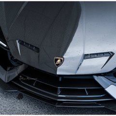 1016 Style Dry Carbon Fiber Front Bumper Lip For Lamborghini Revuelto 2023-ON