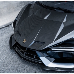 1016 Style Dry Carbon Fiber Front Bumper Lip For Lamborghini Revuelto 2023-ON