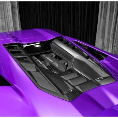 OEM Style Dry Carbon Fiber Rear Engine Lid Cover For Lamborghini Revuelto 2023-ON