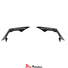 OEM Style Dry Carbon Fiber Front Bumper Side Air Vent Cover Trims For Lamborghini Revuelto 2023-ON
