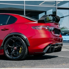 GTAM Adjustable Style Dry Carbon Fiber Rear Spoiler GT Wing For Alfa Romeo Giulia 2016-2023