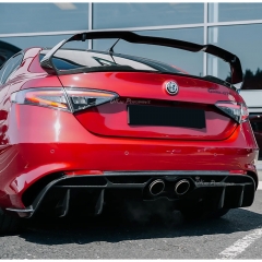 GTAM Adjustable Style Dry Carbon Fiber Rear Spoiler GT Wing For Alfa Romeo Giulia 2016-2023
