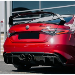 GTAM Adjustable Style Dry Carbon Fiber Rear Spoiler GT Wing For Alfa Romeo Giulia 2016-2023