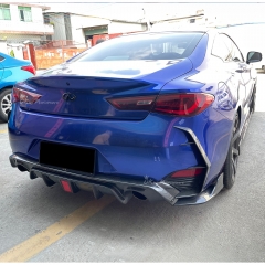 Carbon Fiber Rear Spats Splitter For Infiniti Q60 2016-2022