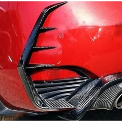 Carbon Fiber Rear Bumper C-Blades Canard Fins For Infiniti Q60 2016-2022