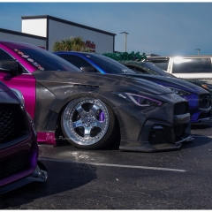Vented V4 Style Carbon Fiber Front Fenders For Infiniti Q60 2016-2022