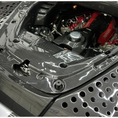 OEM Style Dry Carbon Fiber Engine Bay Compartment Set Cover Kit For Ferrari SF90 Spider