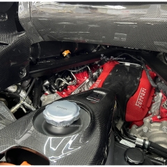 OEM Style Dry Carbon Fiber Engine Bay Compartment Set Cover Kit For Ferrari SF90 Spider
