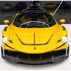 Mansory Soft Style Dry Carbon Fiber Hood Vent Trim For Ferrari SF90 Stradale & Spider