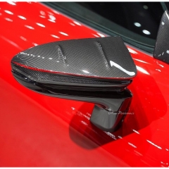 Mansory Style Dry Carbon Fiber Side Mirror Caps For Ferrari SF90 Stradale & Spider