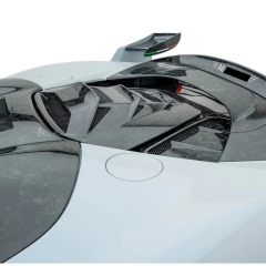 F9XX Mansory Style Dry Carbon Fiber Rear Engine Lid Cover For Ferrari SF90 Spider