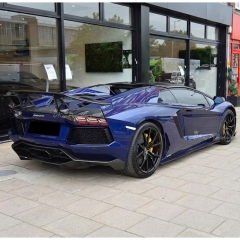 DMC Style Dry Carbon Fiber Rear Spoiler Wing With Base Lid For Lamborghini Aventador & S & SV LP700 LP740 LP750 2011-2021