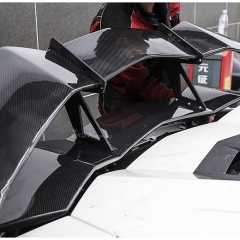 RevoZport Style Dry Carbon Fiber Rear Spoiler Wing For Lamborghini Aventador & S & SV LP700 LP740 LP750 2011-2021