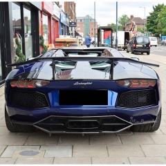DMC Style Dry Carbon Fiber Rear Spoiler Wing With Base Lid For Lamborghini Aventador & S & SV LP700 LP740 LP750 2011-2021