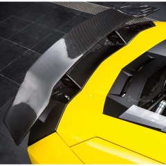 DMC Style Dry Carbon Fiber Rear Spoiler Wing With Base Lid For Lamborghini Aventador & S & SV LP700 LP740 LP750 2011-2021