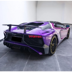 SV Style Dry Forged Carbon Fiber Rear Spoiler With Primer Base For Lamborghini Aventador & S & SV LP700 LP740 LP750 2011-2021