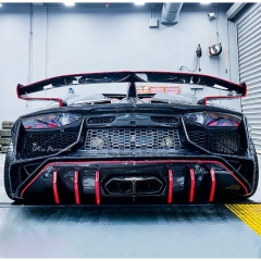 SV Style Dry Carbon Fiber Rear Bumper For Lamborghini Aventador & S & SV LP700 LP740 LP750 2011-2021