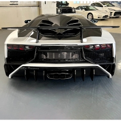 LP750 SV Style Dry Carbon Fiber Rear Spoiler Wing With Base Lid For Lamborghini Aventador & S & SV LP700 LP740 LP750 2011-2021