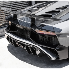LP750 SV Style Dry Carbon Fiber Rear Spoiler Wing With Base Lid For Lamborghini Aventador & S & SV LP700 LP740 LP750 2011-2021
