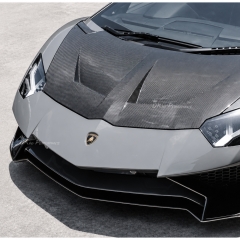 SV Style Dry Carbon Fiber Front Bumper With Portion Primer For Lamborghini Aventador & S & SV LP700 LP740 LP750 2011-2021