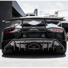 SV Style Dry Carbon Fiber with Portion Primer Rear Bumper For Lamborghini Aventador & S & SV LP700 LP740 LP750 2011-2021