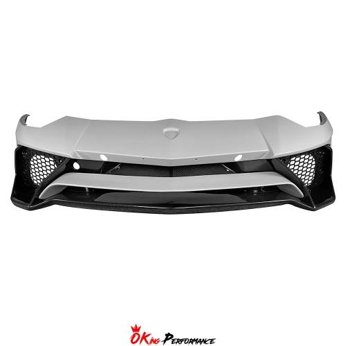 SV Style Dry Carbon Fiber Front Bumper With Portion Primer For Lamborghini Aventador & S & SV LP700 LP740 LP750 2011-2021