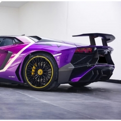 SV Style Dry Forged Carbon Fiber Rear Spoiler With Primer Base For Lamborghini Aventador & S & SV LP700 LP740 LP750 2011-2021