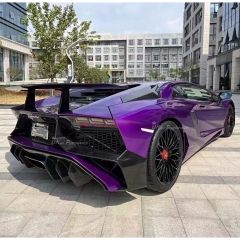 SV Style Dry Carbon Fiber Rear Spoiler With Primer Base For Lamborghini Aventador & S & SV LP700 LP740 LP750 2011-2021