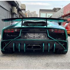 SV Style Dry Carbon Fiber Rear Bumper For Lamborghini Aventador & S & SV LP700 LP740 LP750 2011-2021