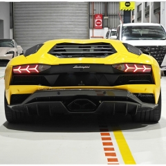 OEM Style Dry Carbon Fiber Rear Engine Side Vents Air Scoop For Lamborghini Aventador S LP740 2016-2021