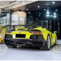 CMST Style Dry Carbon Fiber Rear Spoiler Wing With Base Lid For Lamborghini Aventador LP700 2011-2015
