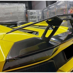 LP750 SV Style Dry Carbon Fiber Rear Spoiler Trunk Base Lid For Lamborghini Aventador LP700 2011-2015