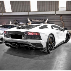 OEM Style Dry Carbon Fiber Rear Diffuser For Lamborghini Aventador S LP740 2016-2021