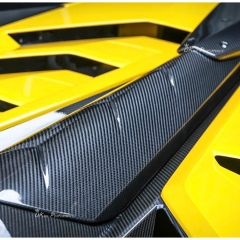 1016 Style Dry Carbon Fiber Roof Vent Air Scoops For Lamborghini Aventador SVJ LP770 2018-2021