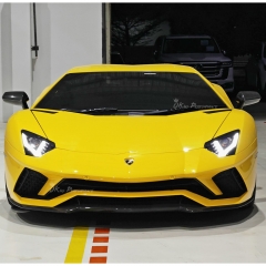 OEM Style Dry Carbon Fiber Front Lip For Lamborghini Aventador S LP740 2016-2021