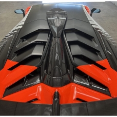1016 Style Dry Carbon Fiber Roof Vent Air Scoops For Lamborghini Aventador SVJ LP770 2018-2021