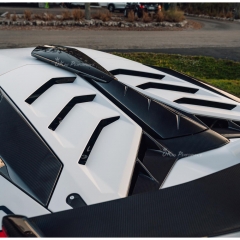 1016 Style Dry Carbon Fiber Roof Vent Air Scoops For Lamborghini Aventador SVJ LP770 2018-2021
