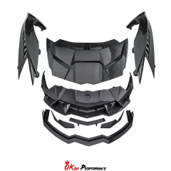 CMST Style Full Exposed Dry Carbon Fiber Front End Bumper Fenders Hood Combo For Lamborghini Aventador & S & SV LP700 LP740 LP750 2011-2021