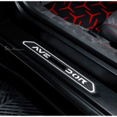 SVJ Style Dry Carbon Fiber Door Sills For Lamborghini Aventador LP700 2011-2015