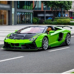 CMST Style Full Exposed Dry Carbon Fiber Front End Bumper Fenders Hood Combo For Lamborghini Aventador & S & SV LP700 LP740 LP750 2011-2021