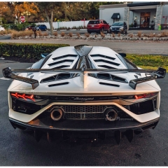 1016 Style Dry Carbon Fiber Roof Vent Air Scoops For Lamborghini Aventador SVJ LP770 2018-2021