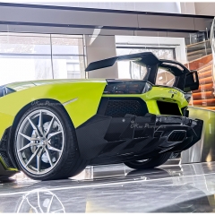 CMST Style Dry Carbon Fiber Rear Spoiler Wing With Base Lid For Lamborghini Aventador LP700 2011-2015