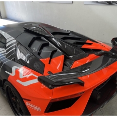 1016 Style Dry Carbon Fiber Roof Vent Air Scoops For Lamborghini Aventador SVJ LP770 2018-2021