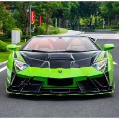 CMST Style Full Exposed Dry Carbon Fiber Front End Bumper Fenders Hood Combo For Lamborghini Aventador & S & SV LP700 LP740 LP750 2011-2021