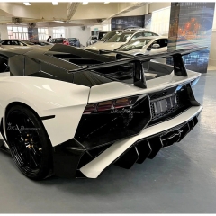SV Style Dry Carbon Fiber Rear Spoiler With Base For Lamborghini Aventador & S & SV LP700 LP740 LP750 2011-2021