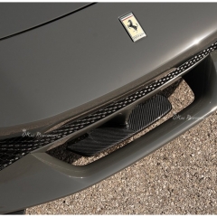 Dry Carbon Fiber Front Bumper Middle Inlet Trim For Ferrari 296 GTB & GTS 2021-2025