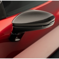 Novitec Style Dry Carbon Fiber Side Mirror Cover Caps For Ferrari 296 GTB & GTS 2021-2025