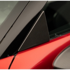 Novitec Style Dry Carbon Fiber Side Windows Triangle Cover For Ferrari 296 GTB & GTS 2021-2025