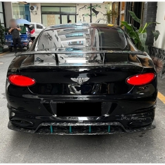 Mansory Style Dry Carbon Fiber Rear Spoiler GT Wing For Bentley Continental GT 2018-2024